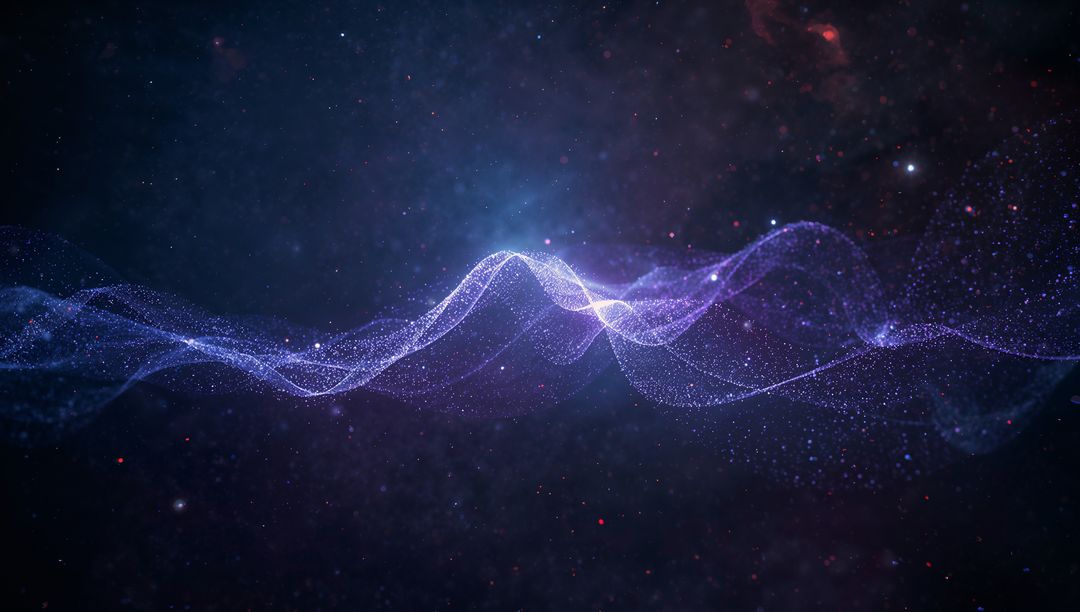 Glowing Particle Wave with Cosmic Background