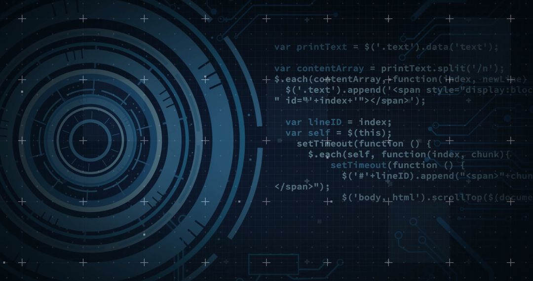 Digital Data Processing with Futuristic User Interface - Free Images, Stock Photos and Pictures on Pikwizard.com