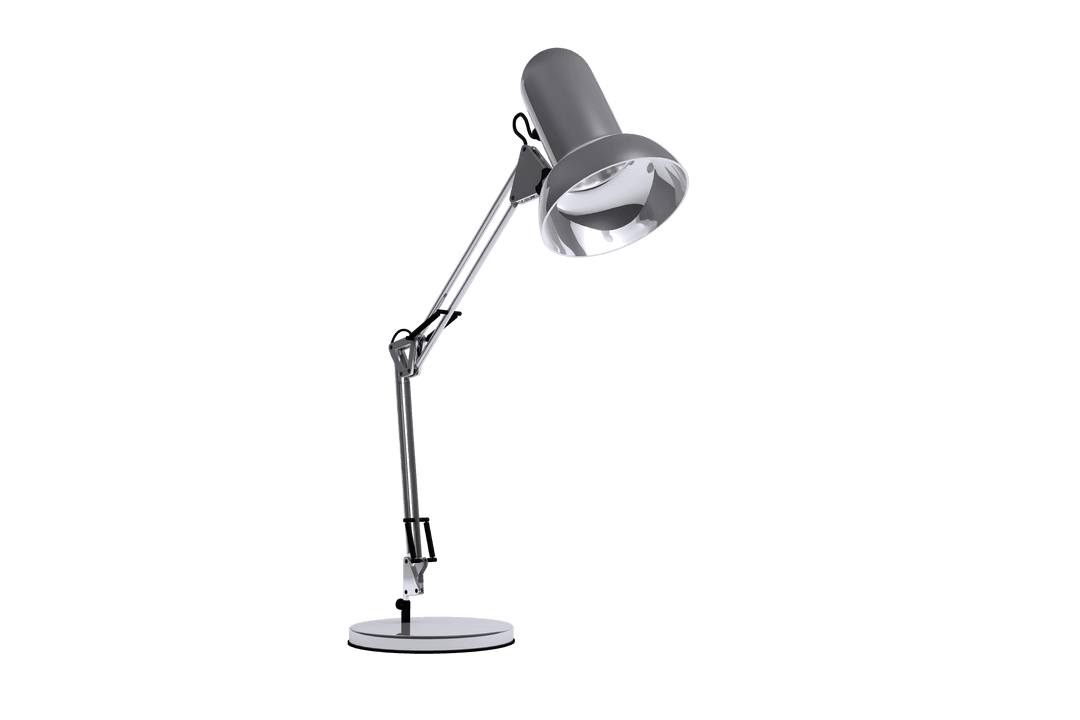 Sleek Modern Desk Lamp Isolated on Transparent Background