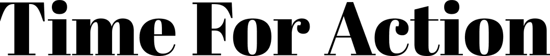 Time for action text illustration on transparent background