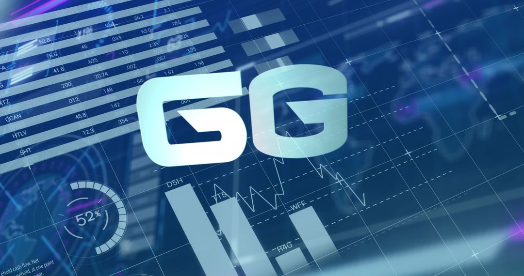 Futuristic 6G Technology Interface with Global Innovation Theme