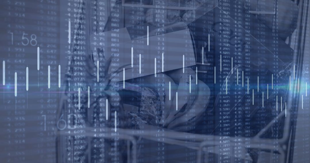 Abstract Financial Growth and Stock Data Background