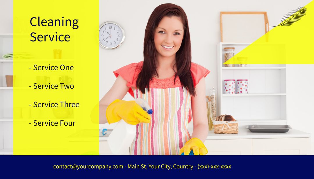 Reliable Cleaning Services with Smiling Professional for Effective Home Care - Download Free Stock Templates Pikwizard.com