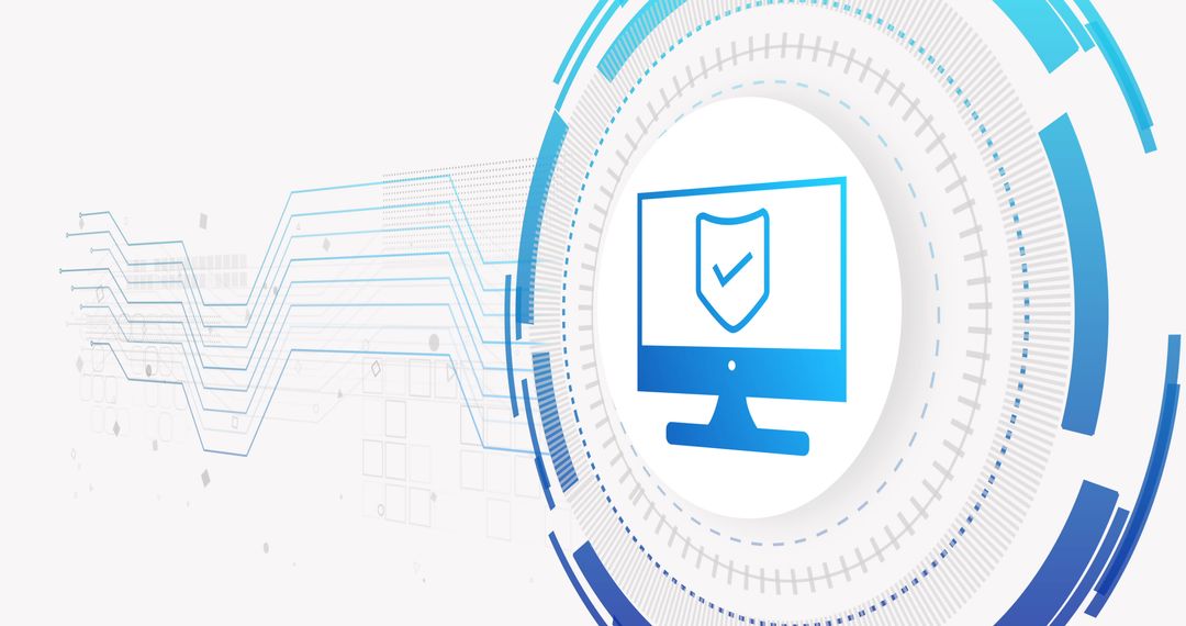 Digital Cyber Security Interface Protecting Online Data