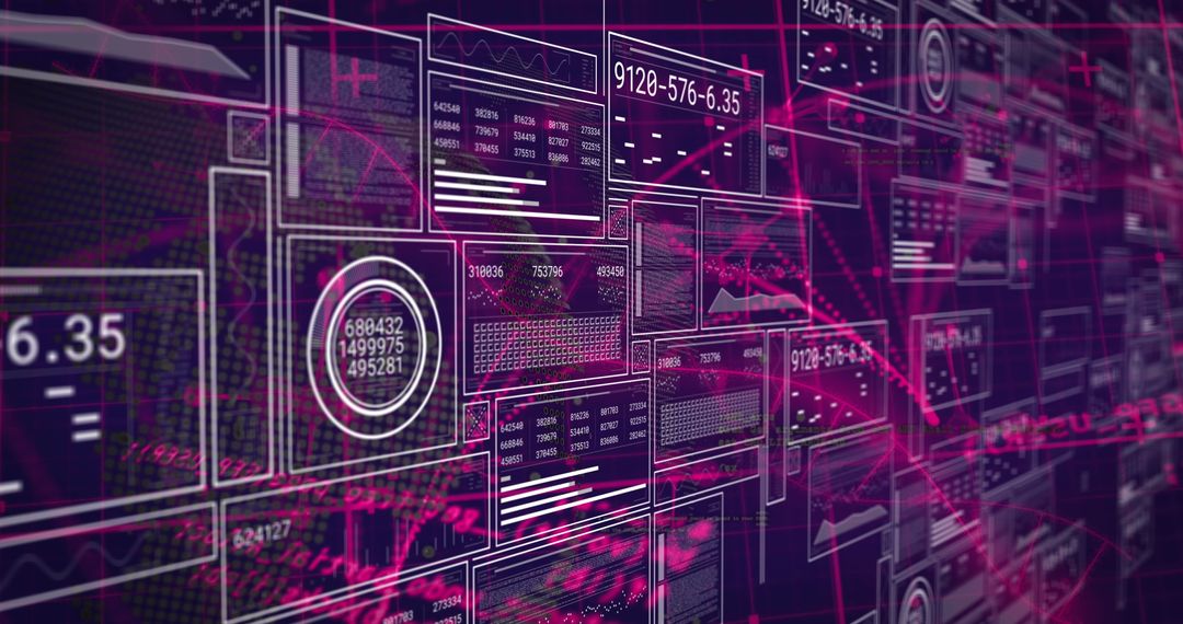 Futuristic Digital Interfaces with Data Integration Background