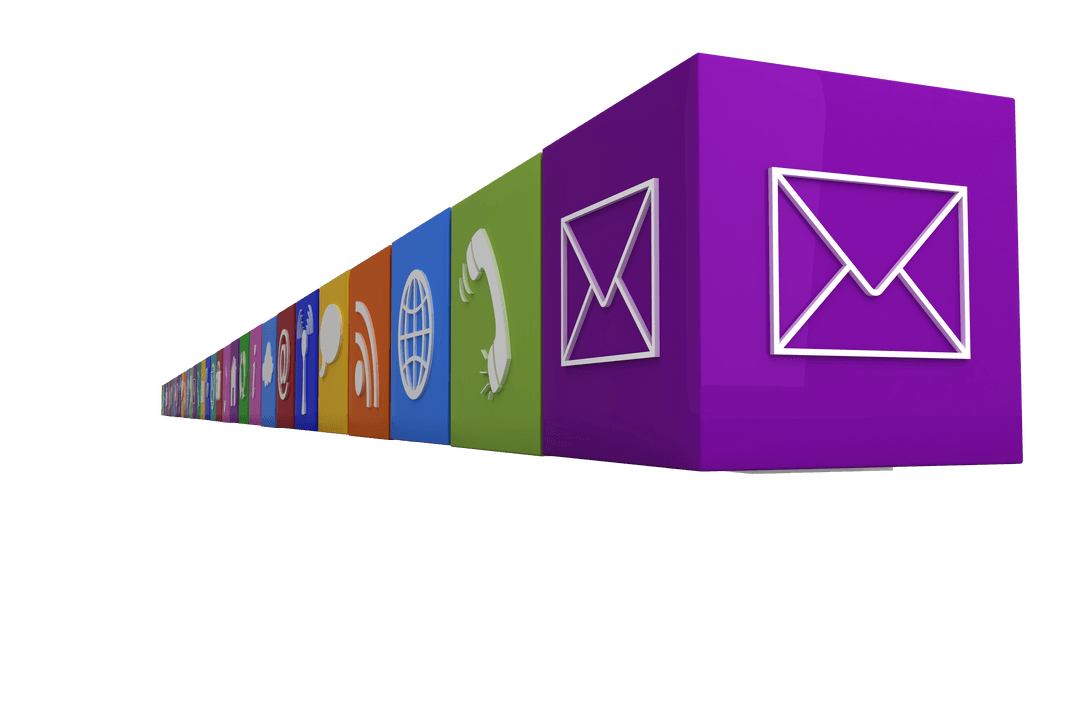 Colorful Transparent Social Media Icons Isolated on Vector Background