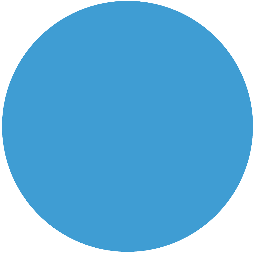 Transparent Blue Circle with Copy Space on Clear Background