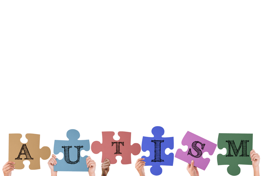 Hands Holding Autism Puzzle Pieces Transparent Background