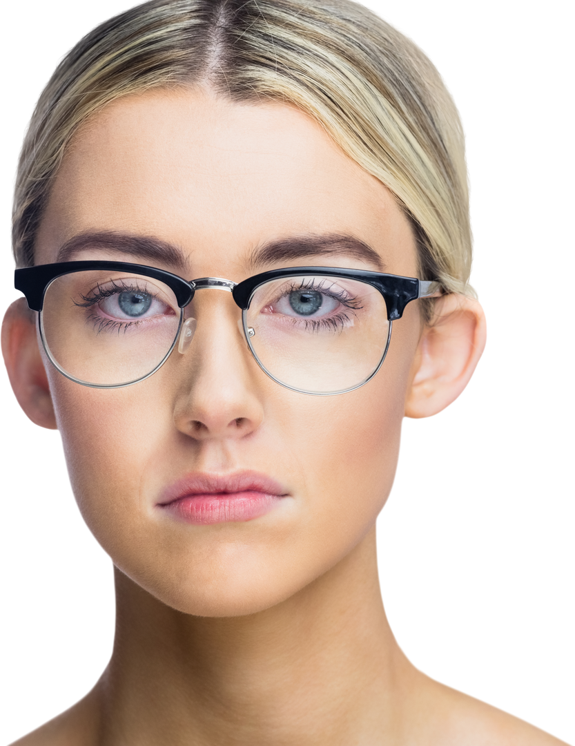 Transparent Background Portrait of Blonde Woman Wearing Glasses - Download Free Stock Images Pikwizard.com