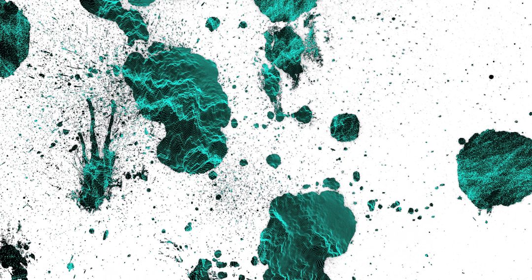 Futuristic Digital Wireframe Splashes on Minimalist Canvas