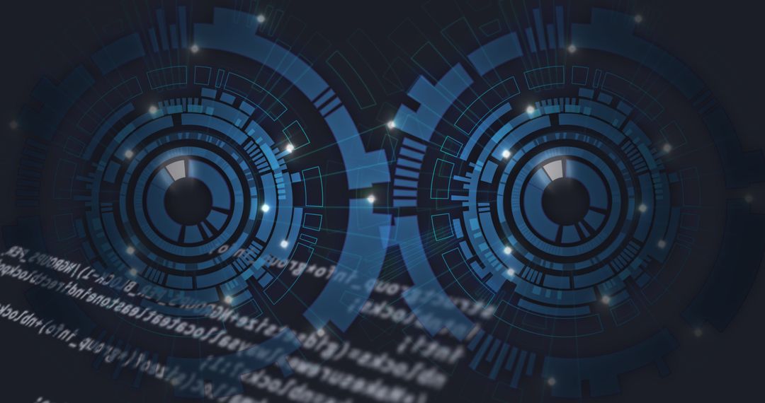 Abstract futuristic digital data processing interface