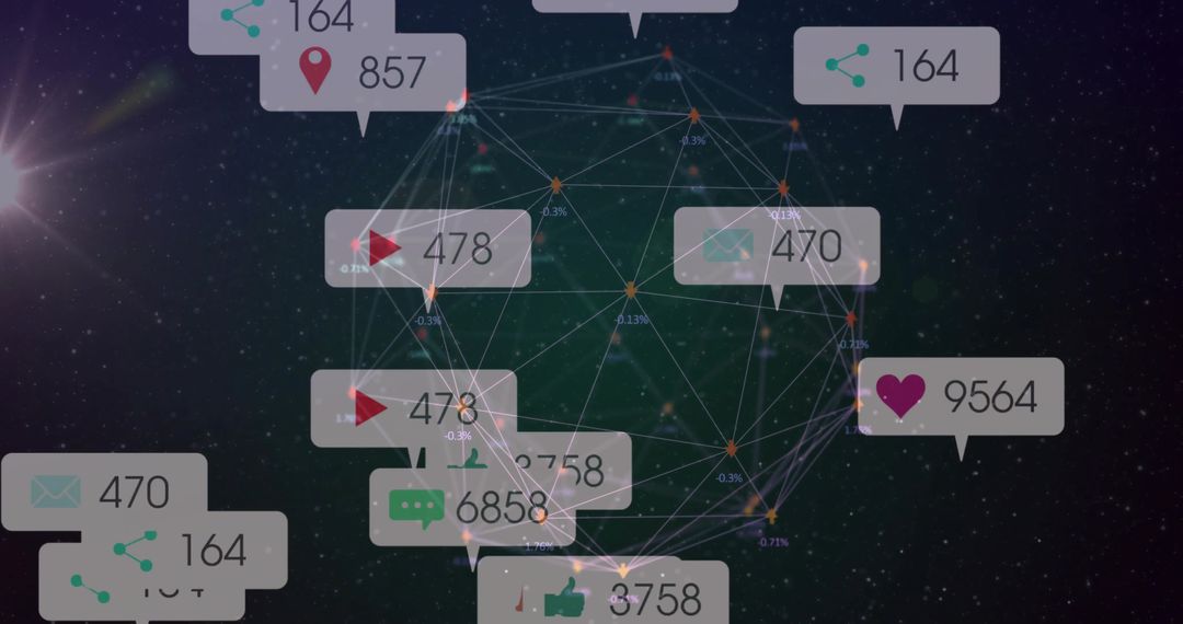 Futuristic Social Media Sphere in Digital Cosmos