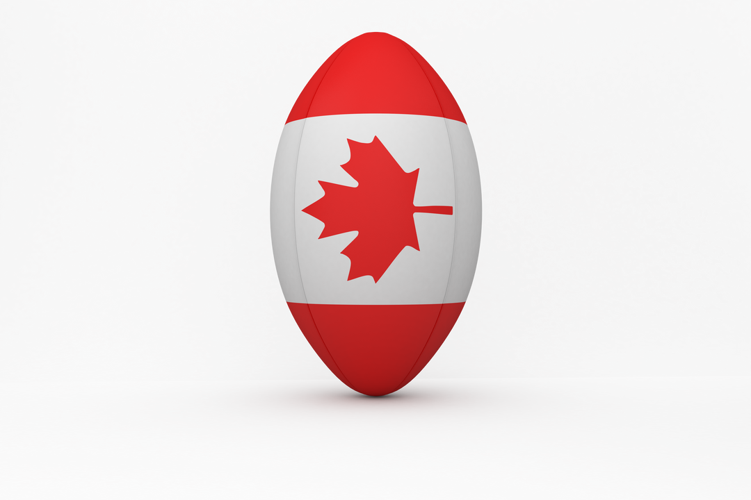 Transparent Canadian Flag Rugby Ball on White Background - Download Free Stock Images Pikwizard.com