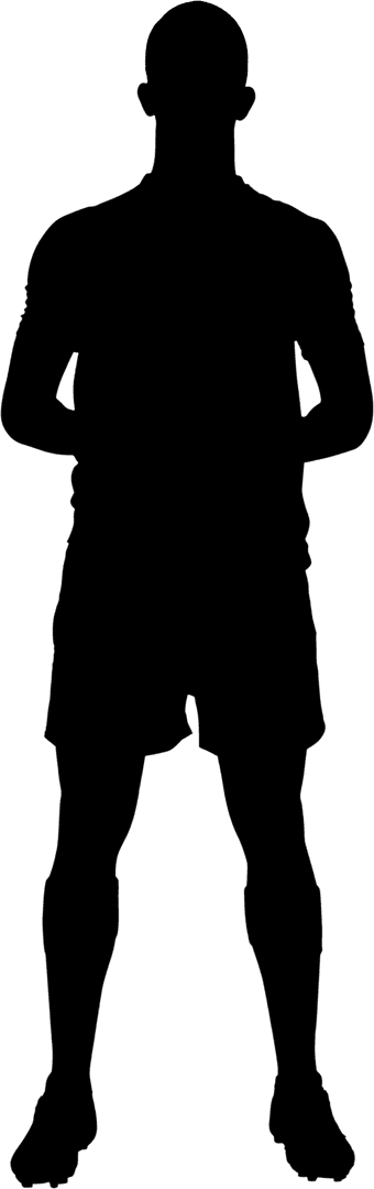 Football Player Silhouette on Transparent Background for Sporting Themes