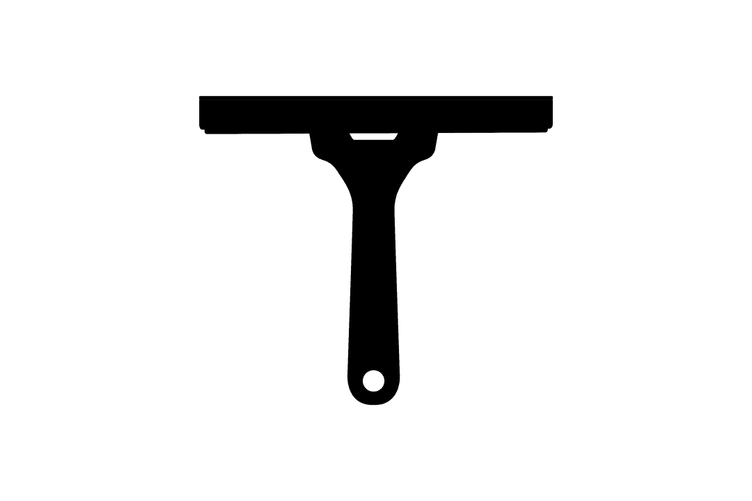 Digital Window Cleaner Silhouette on Transparent Background