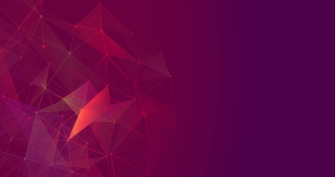Abstract Geometric Network on Vibrant Purple Background