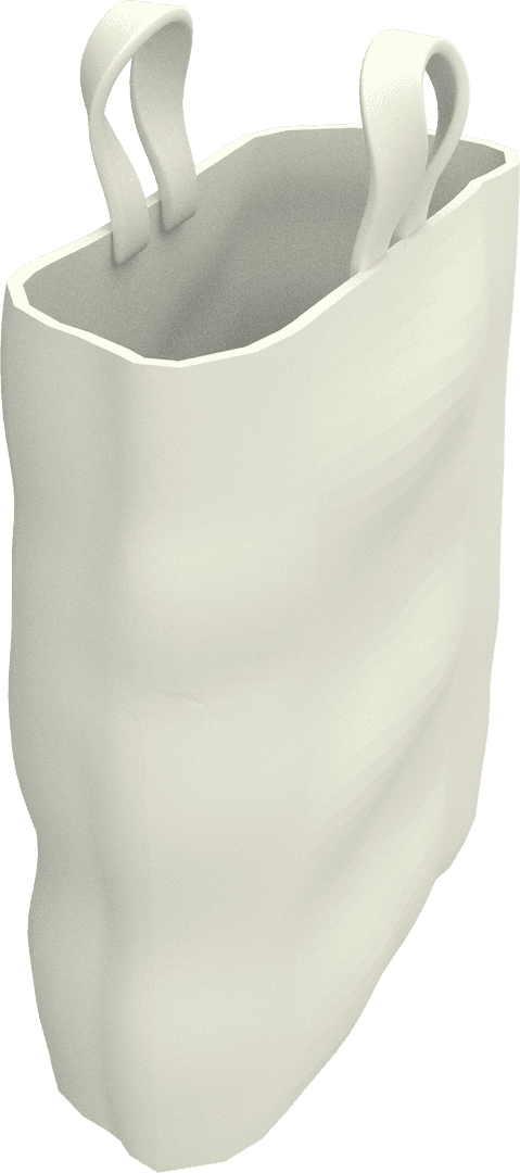 Transparent Large White Empty Bag Illustration for Commercial Use