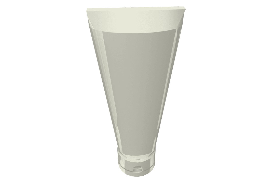 Transparent Gray Plastic Tube in Close-Up View
