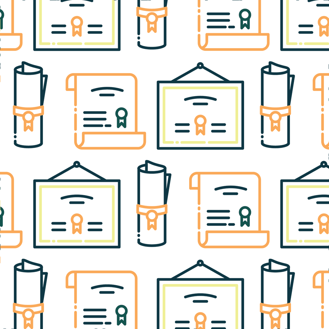 Seamless Pattern with Certificates on Transparent Background - Download Free Stock Images Pikwizard.com