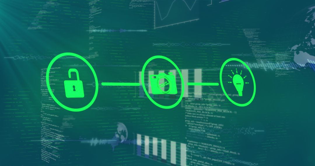 Secure Data Processing and Digital Innovation Illustration