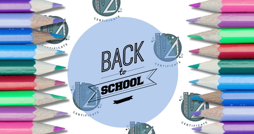 Back to School Theme with Colorful Pencils and Typography
