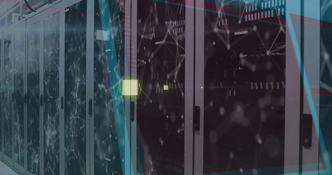 Cutting-Edge Data Center With Digital Network Connections Overlay