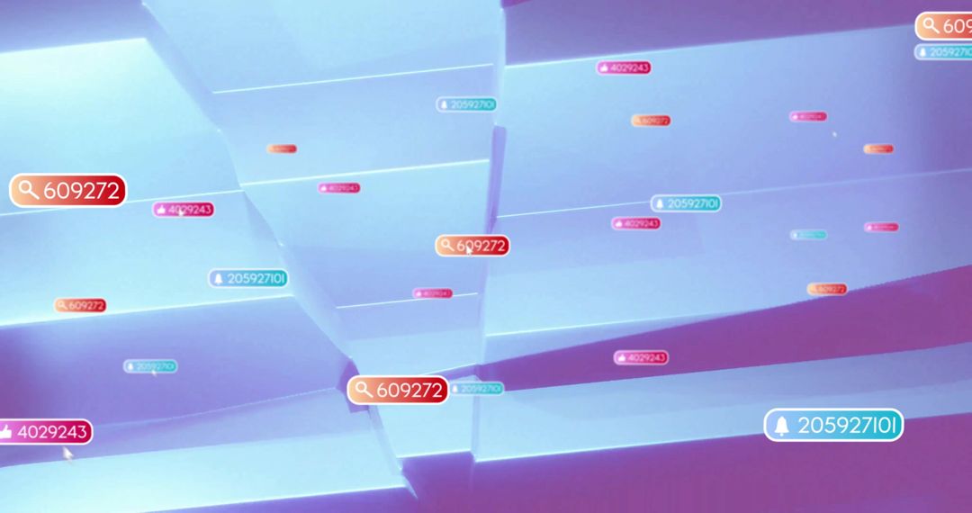 Abstract Digital Data Visualization on Geometric Background