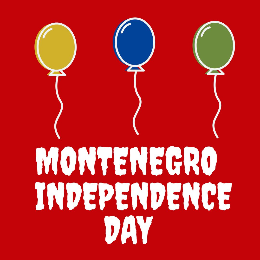 Montenegro Independence Day Balloons Vector Design