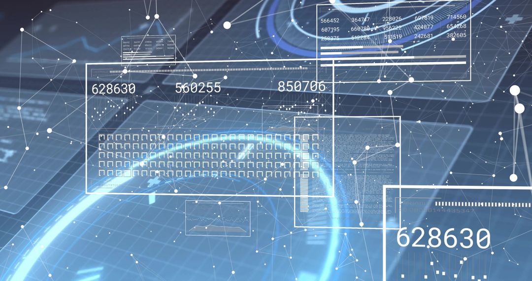 Futuristic Digital Data Analysis Close-Up