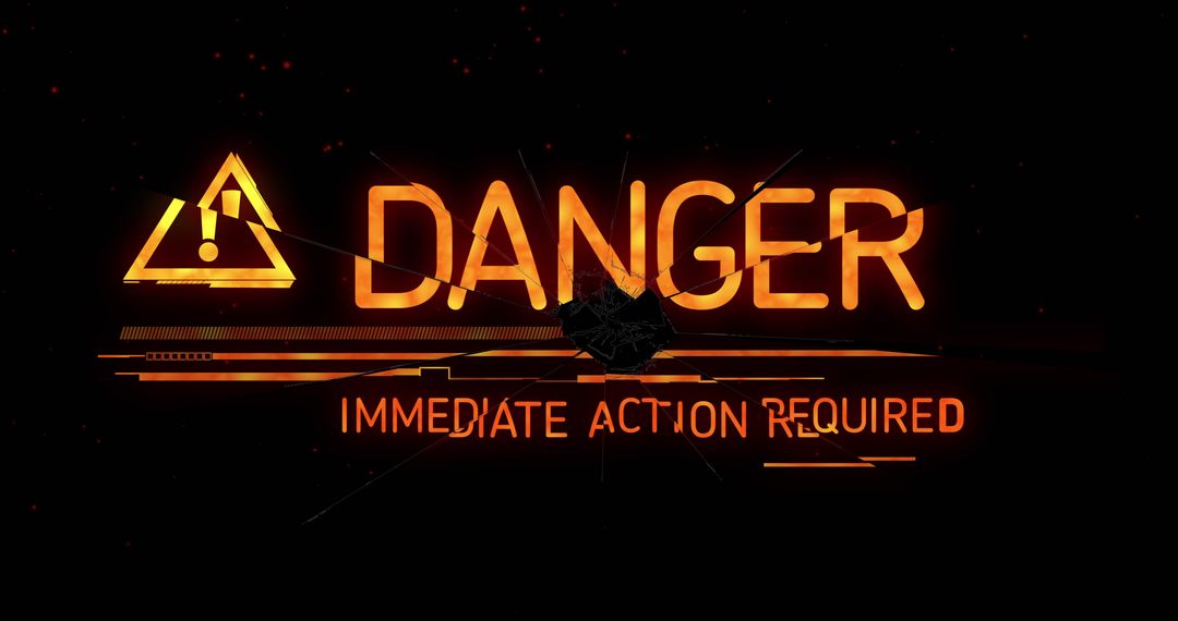 Urgent Danger Warning Sign Background