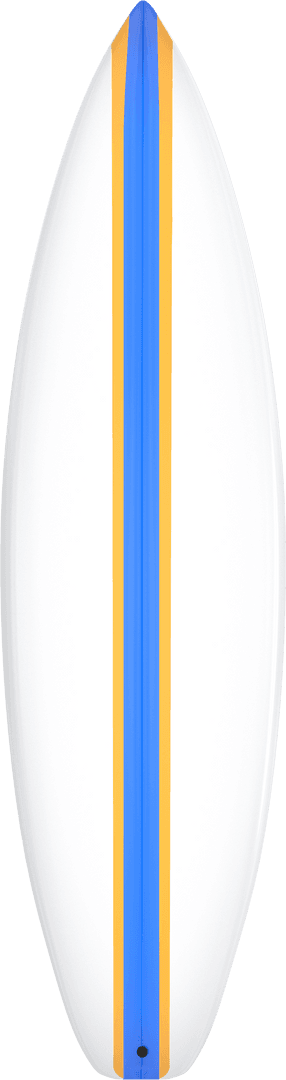 Transparent White and Blue Surfboard