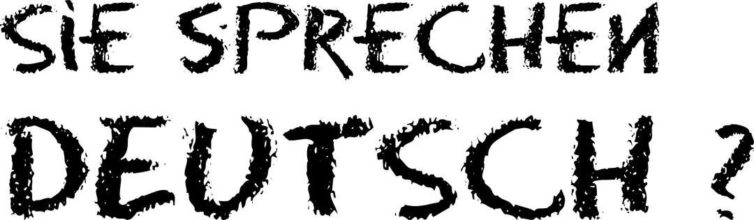 Sie Sprechen Deutsch Text on Transparent Background