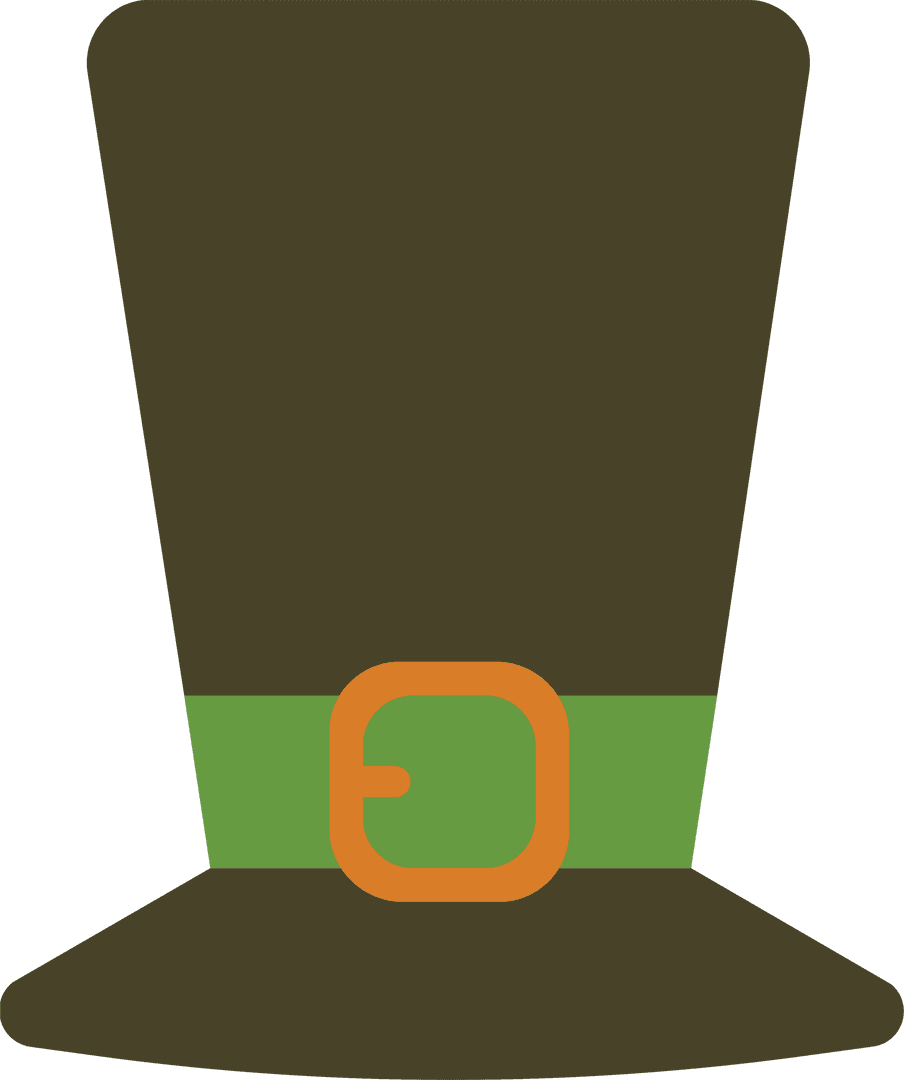 St. Patrick's day hat illustration with transparent background