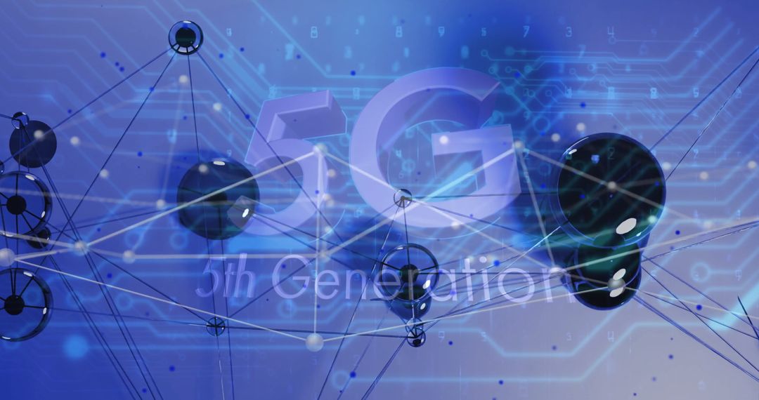 5G Network Digital Concept with Global Connectivity