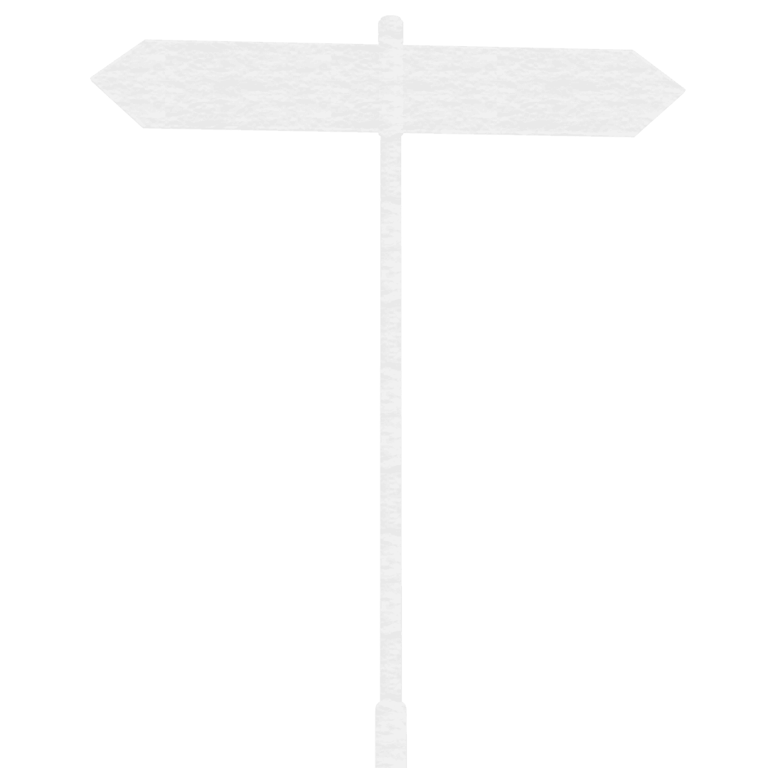 Transparent Road Sign Illustration with Copy Space Arrows