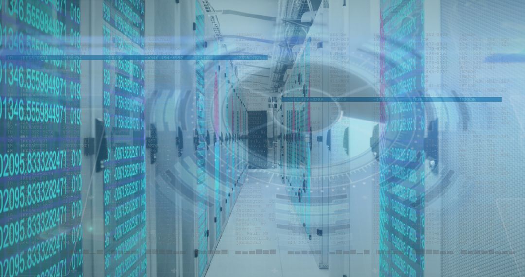 Digital Data Scope Analyzing Server Farm for Global Connectivity - Free Images, Stock Photos and Pictures on Pikwizard.com