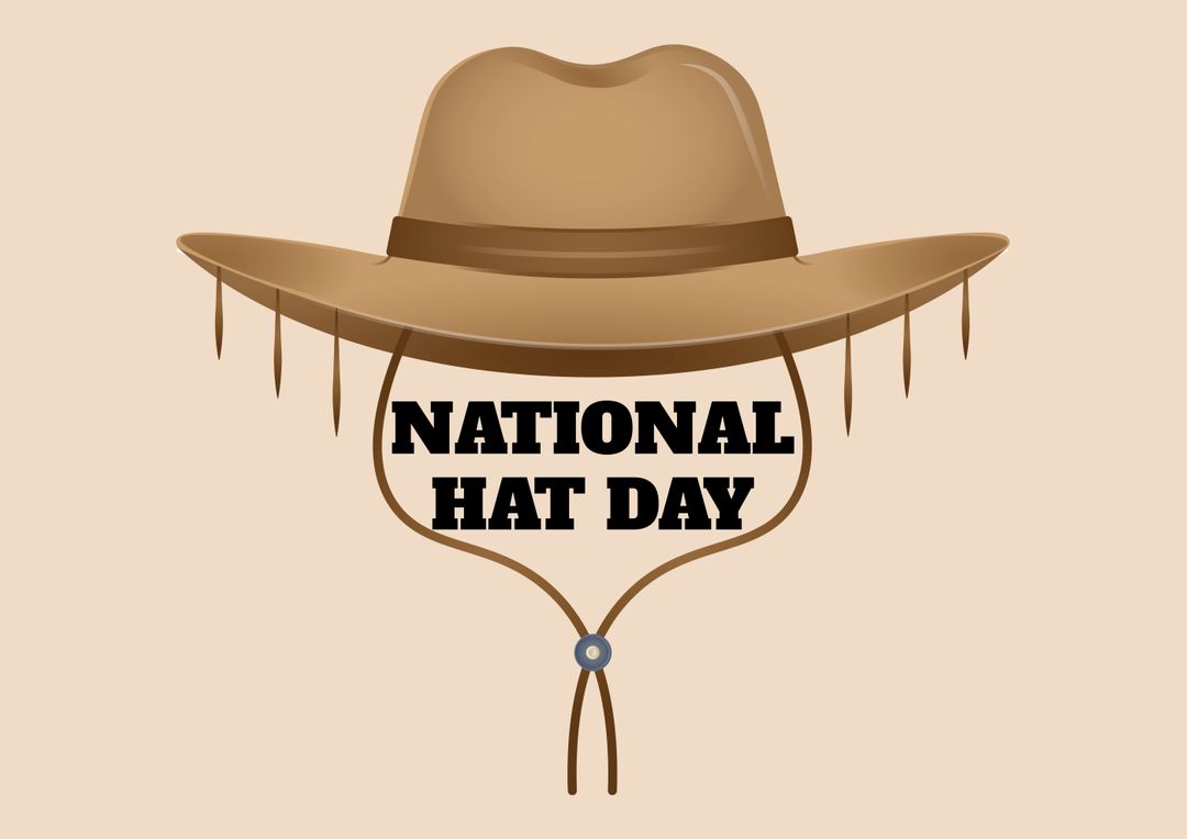 National hat day text with cowboy hat against beige background - Free Images, Stock Photos and Pictures on Pikwizard.com