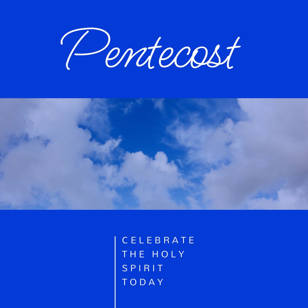 Pentecost Celebration Clouds in Blue Sky Background