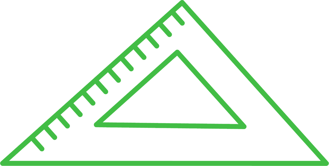 Green Set Square Vector on Transparent Background for Design Projects