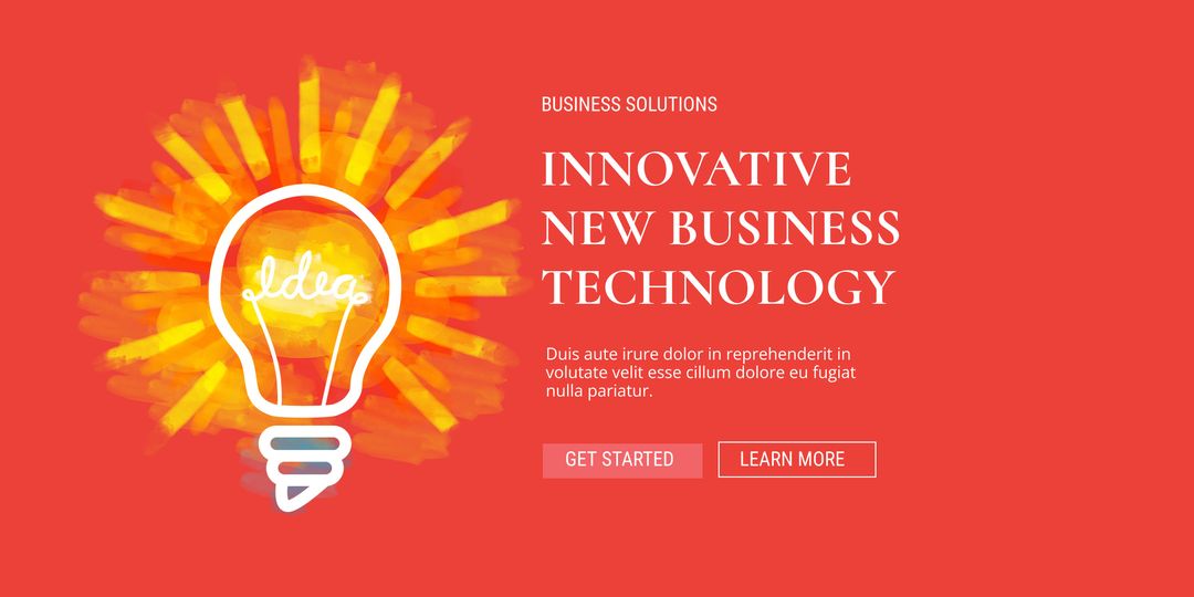 Vibrant Business Solutions Light Bulb Symbolizing Innovation