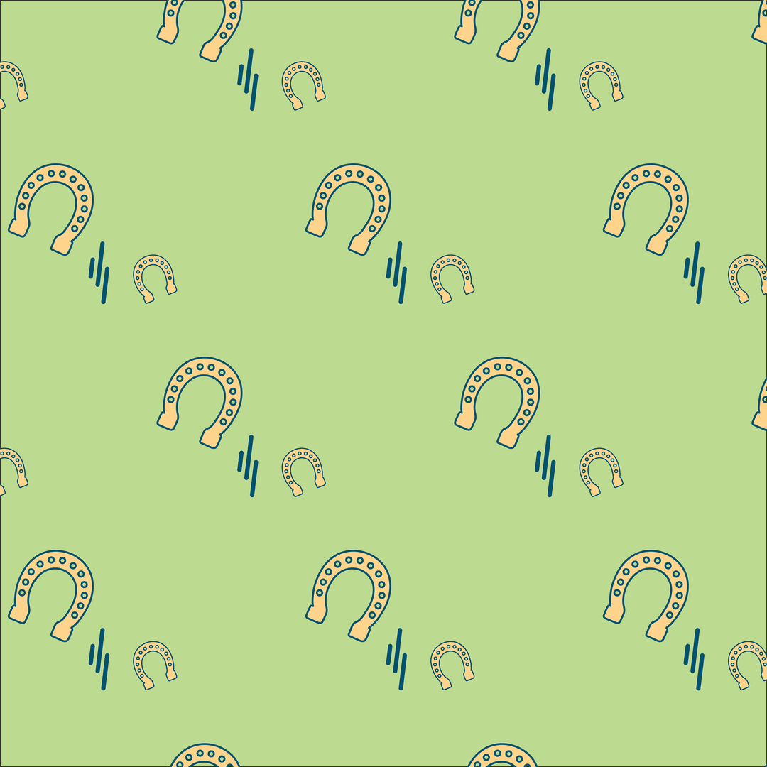 Seamless Horseshoe Pattern Vector on Transparent Background
