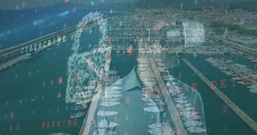 Cyber Security Concept with Digital Padlock Overlay and Virtual Reality