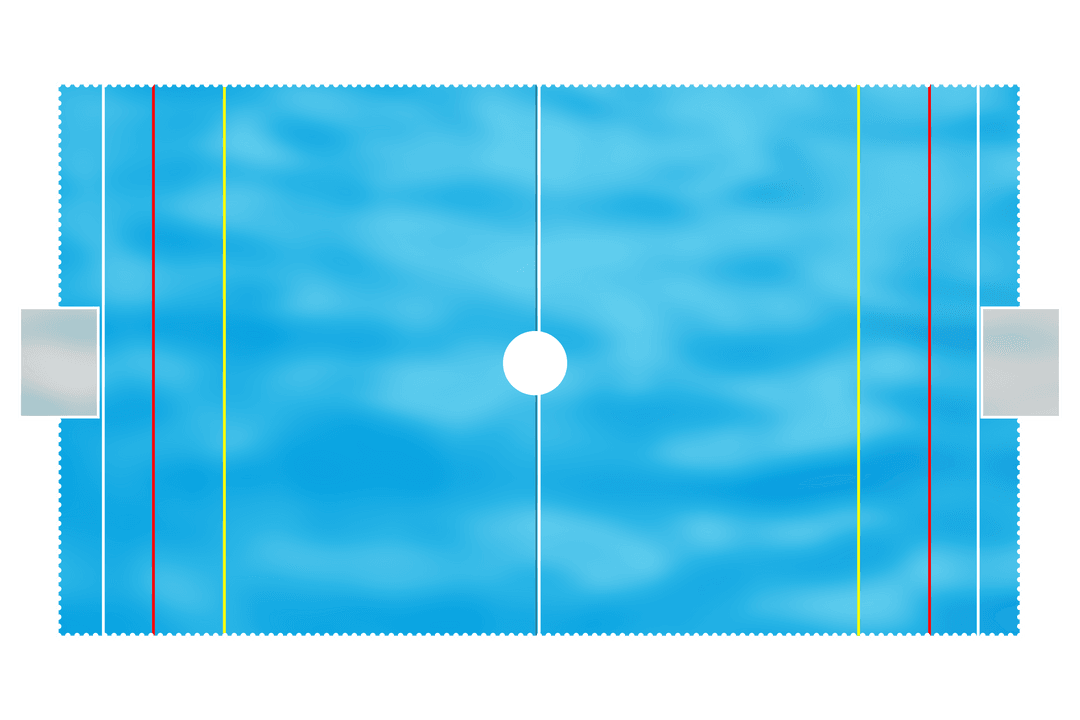 Transparent Sports Stadium Illustration with Clear Blue and Defined Lines