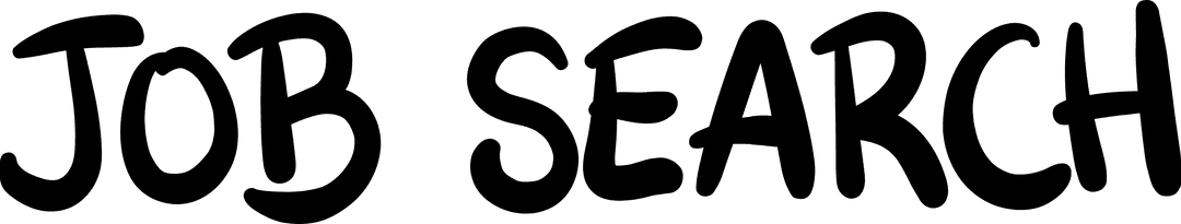 Job Search Text on Transparent Background for Employment Design