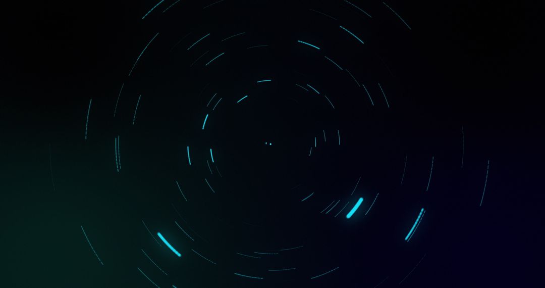 Abstract Rotating Light Trail on Black Background