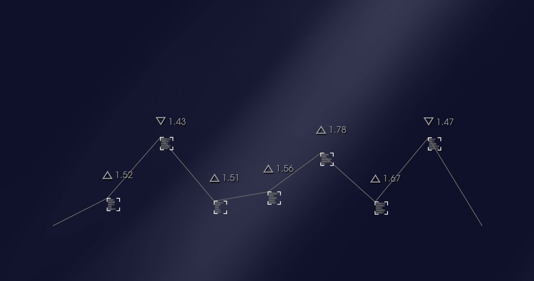 Abstract Financial Data Visualization on Dark Background