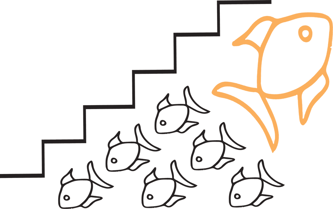 Fish Outline Pattern with Bold Contrast on Transparent Background - Download Free Stock Images Pikwizard.com