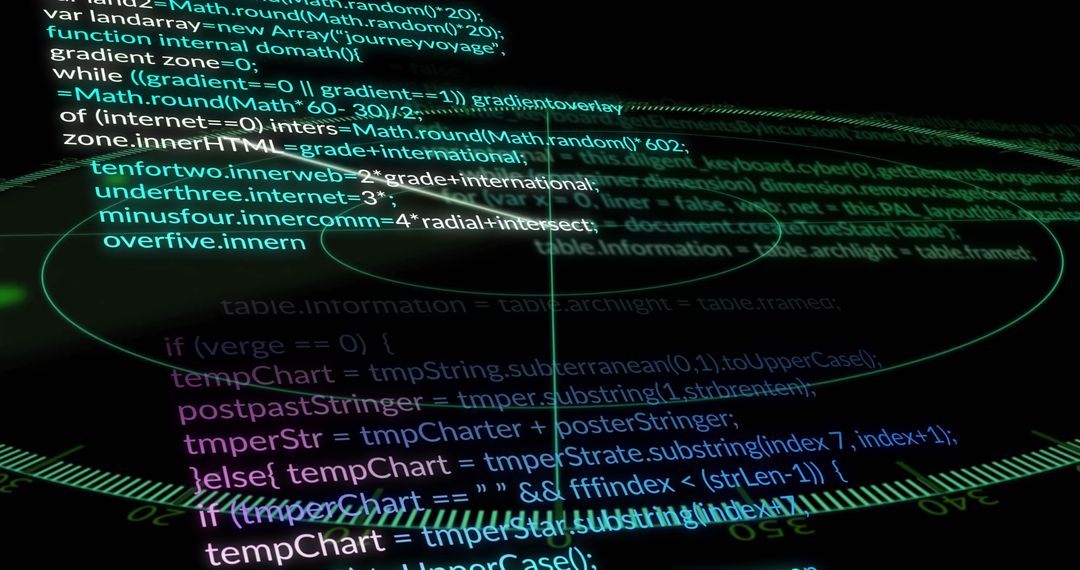 Futuristic Holographic JavaScript Code Interface
