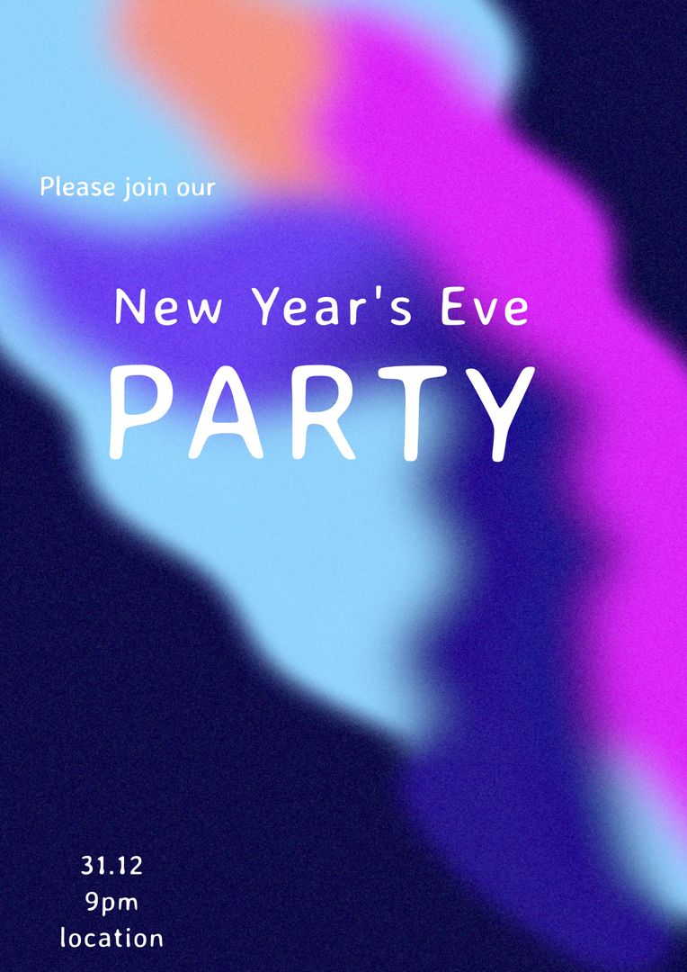 Vibrant New Year's Eve Party Invitation Design
