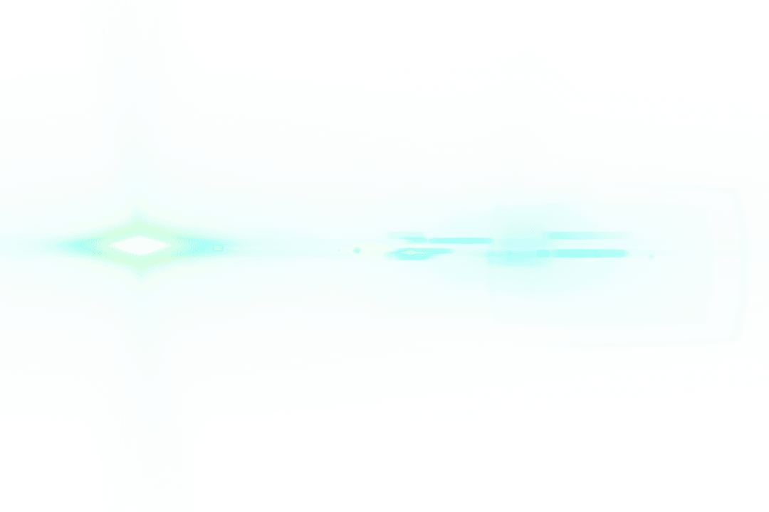 Colorful Transparent Light Trails on Blue Gradient Background